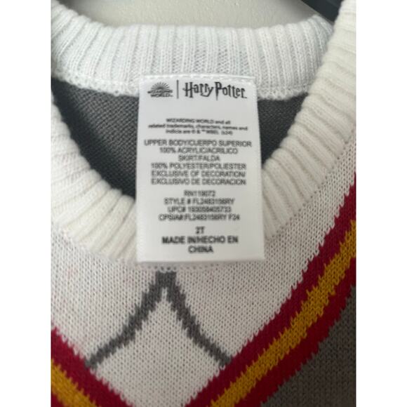 Harry Potter Gryffindor Hermione Granger Sweater Dress 2T NWT - Picture 5 of 5